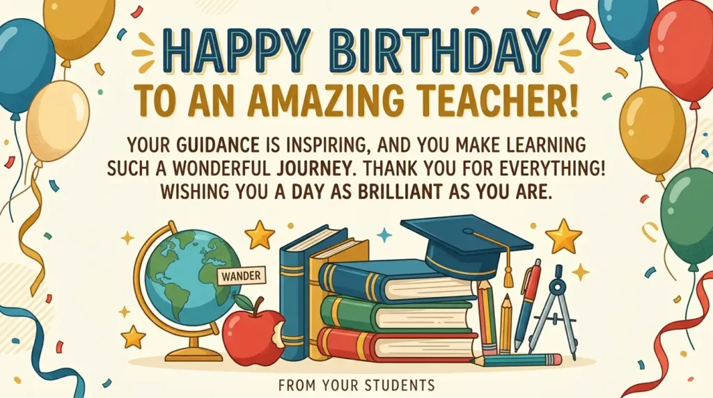 Happy Birthday Wishes For A Teacher