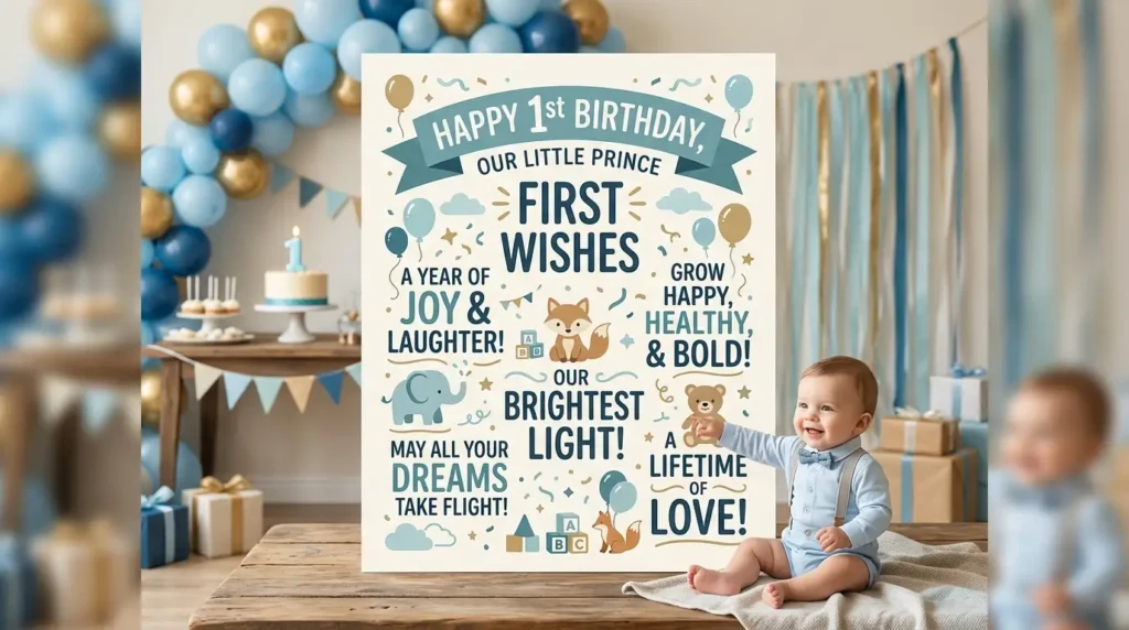 First Birthday Wishes for Baby Boy From Grandparents