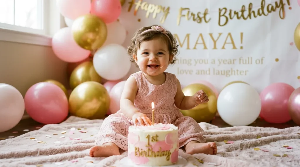 First Birthday Wishes for Baby Girl From Grandparents
