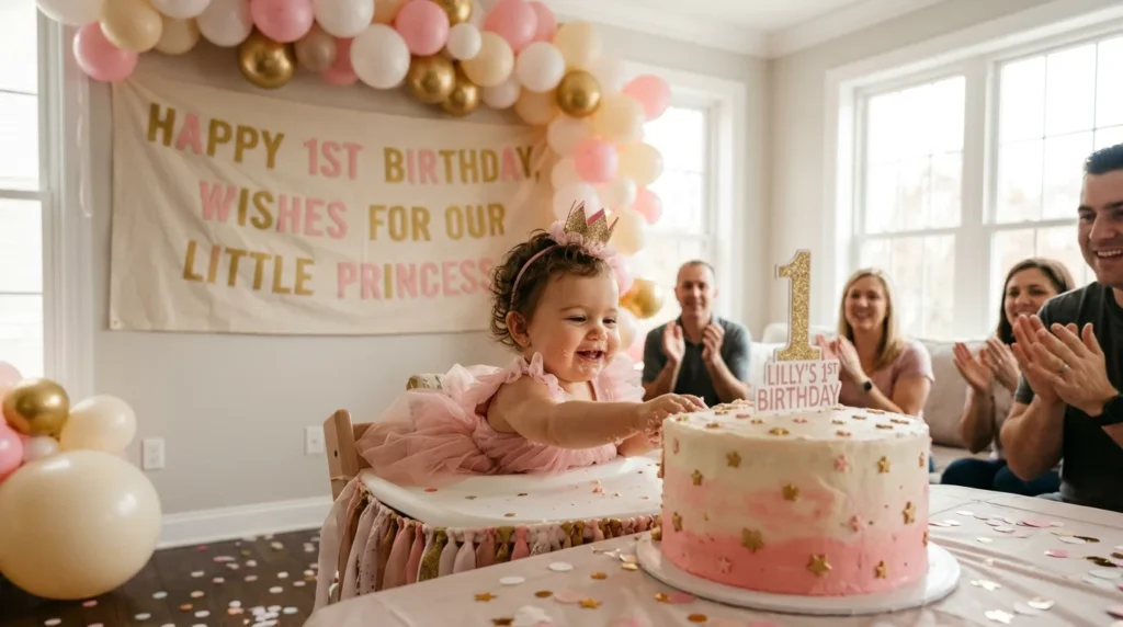 First Birthday Wishes for Baby Girl From Mom
