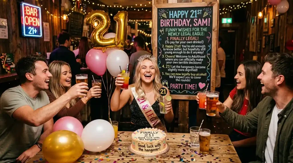 Funny 21st Birthday Wishes