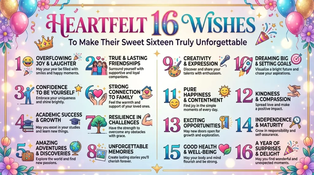 Heartfelt 16 Wishes