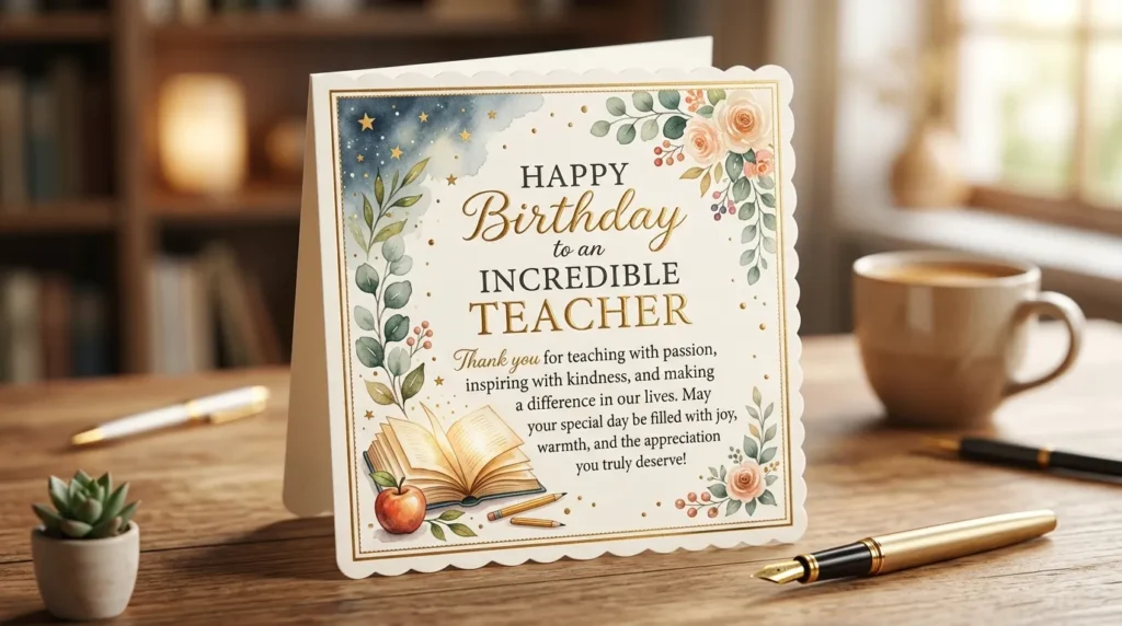 Modern and Shareable Teacher Birthday Wishes