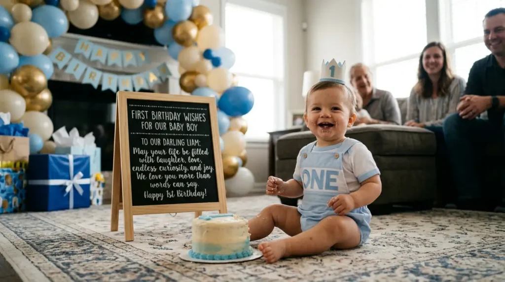 Unique First Birthday Wishes for Baby Boy