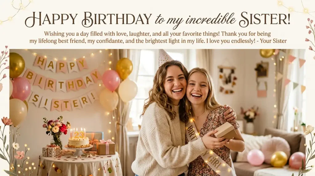 Birthday Wishes from Sister to Sister