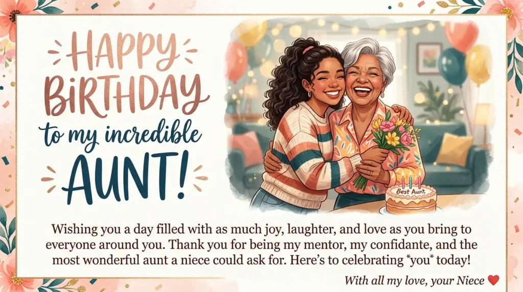 Heart Touching Birthday Wishes for Aunt Like Mother