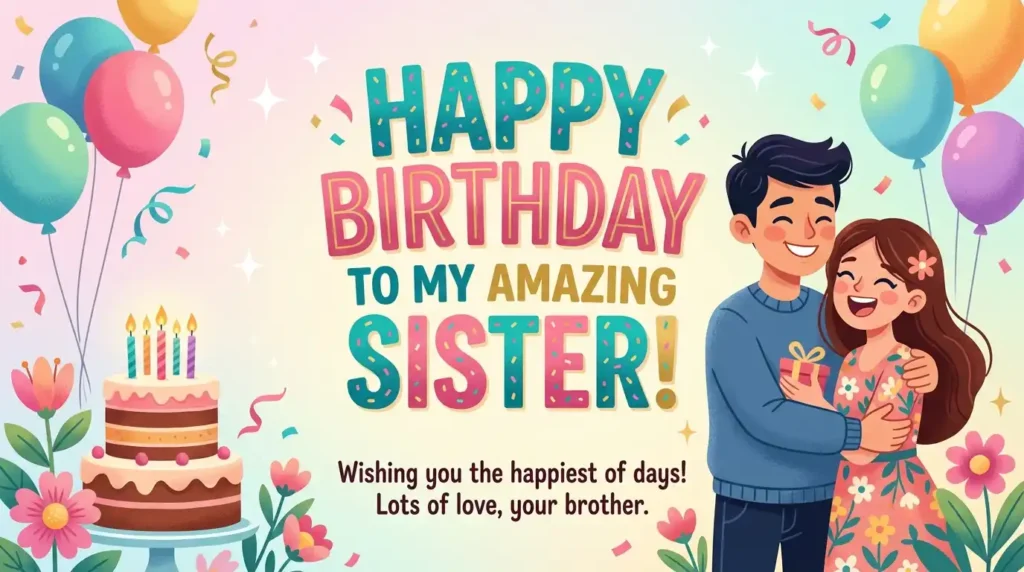 Short Birthday Wishes for Sister from Brother