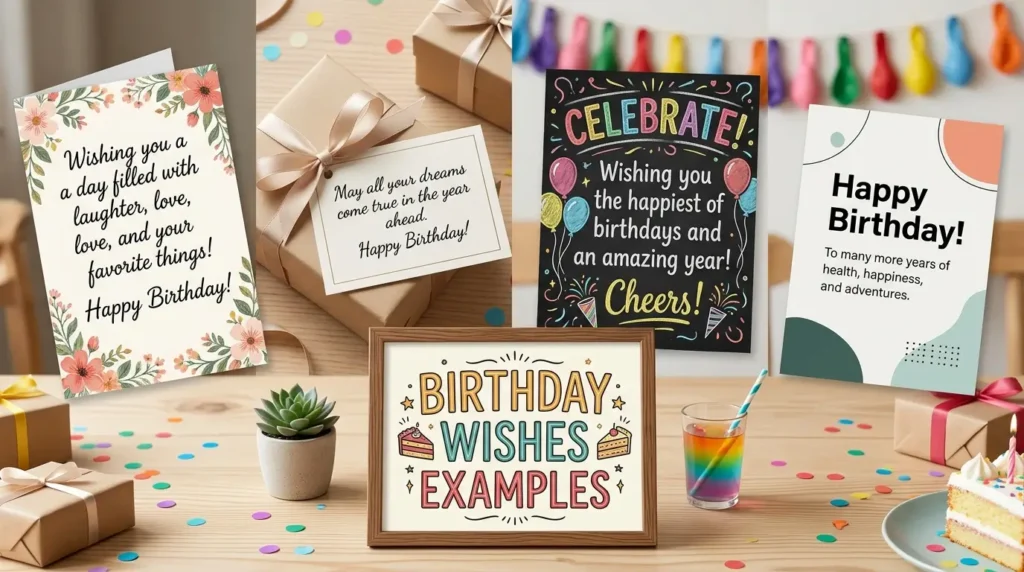 Thank you greeting card expressing gratitude for thoughtful birthday wishes
