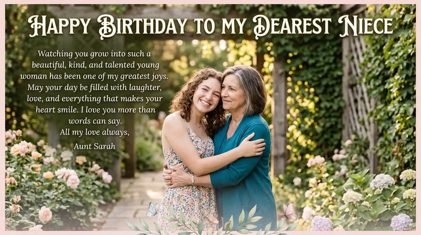 Touching Birthday Wishes for Niece from Aunt