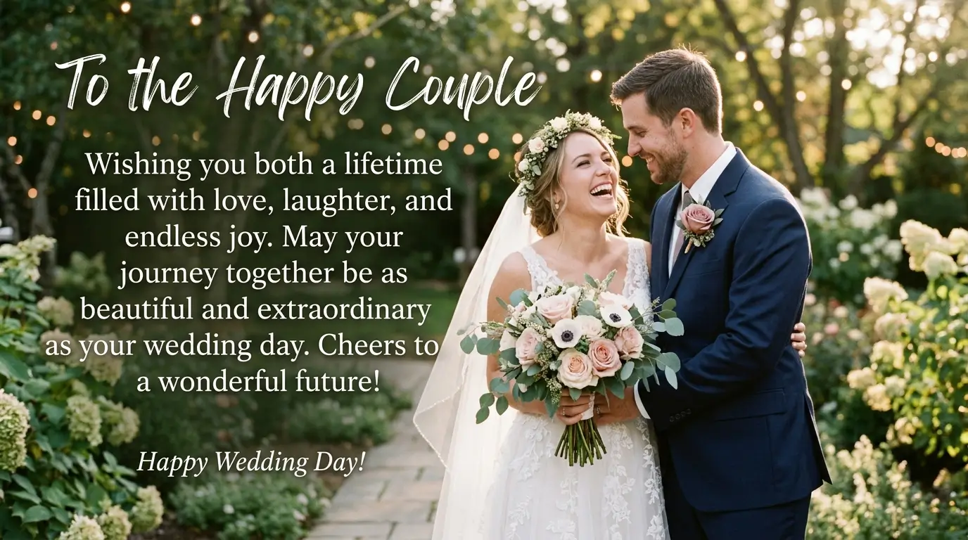 Sweet & Romantic Wedding Day Wishes