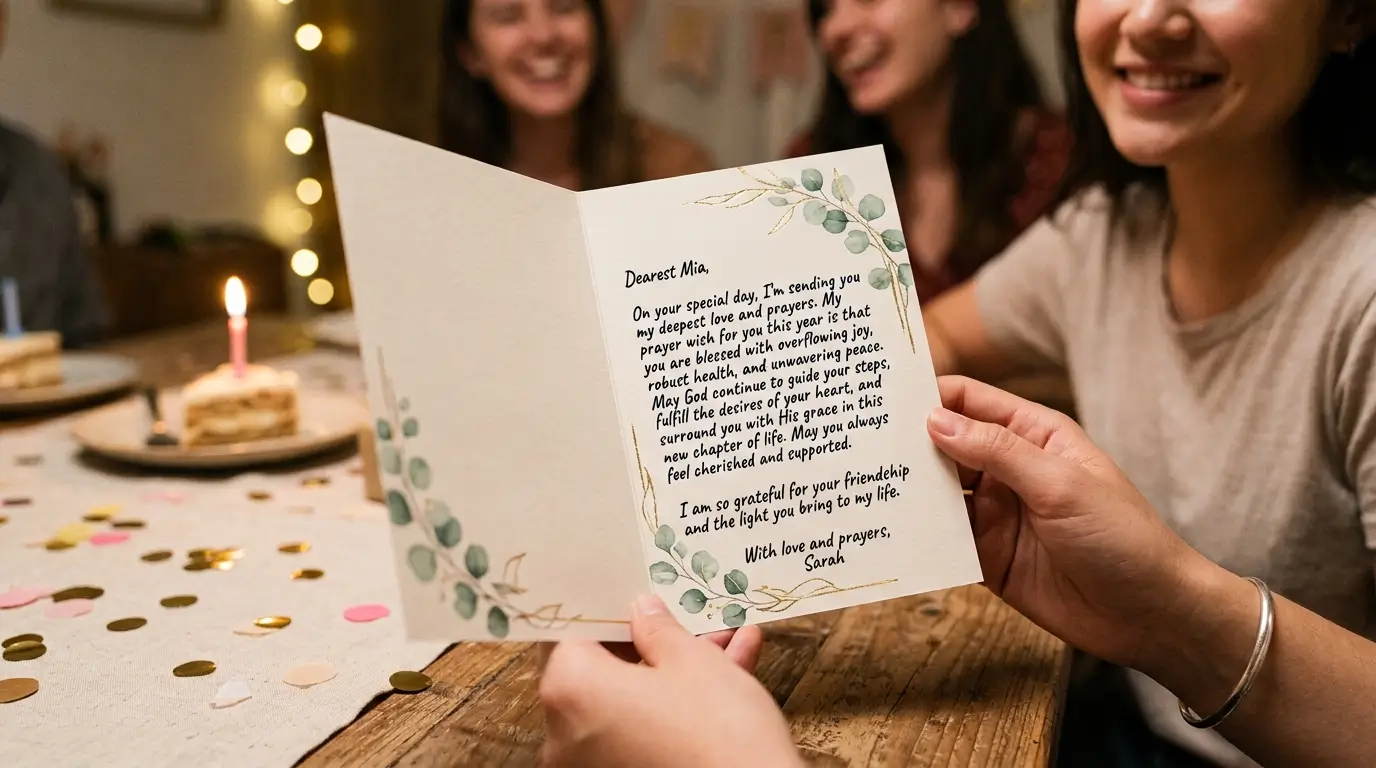 Heartfelt birthday prayer wishes for a friend with a meaningful birthday blessing