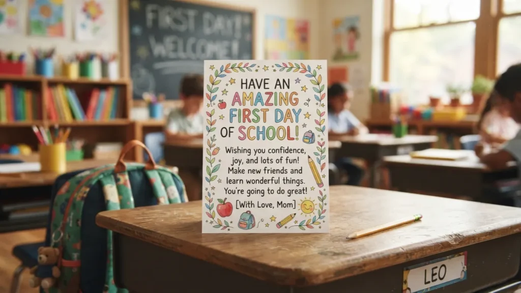 Heartfelt First Day of School Wishes