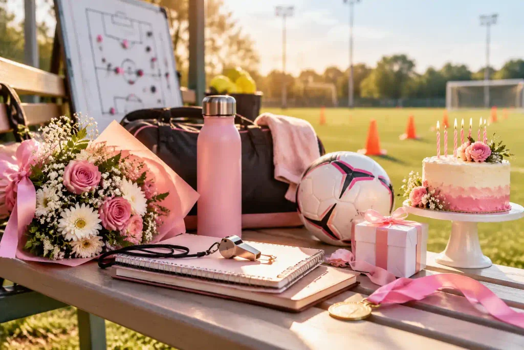 Birthday wishes for male and female coach image showing a joyful coaching setup celebrating mentorship, support, and inspiration.