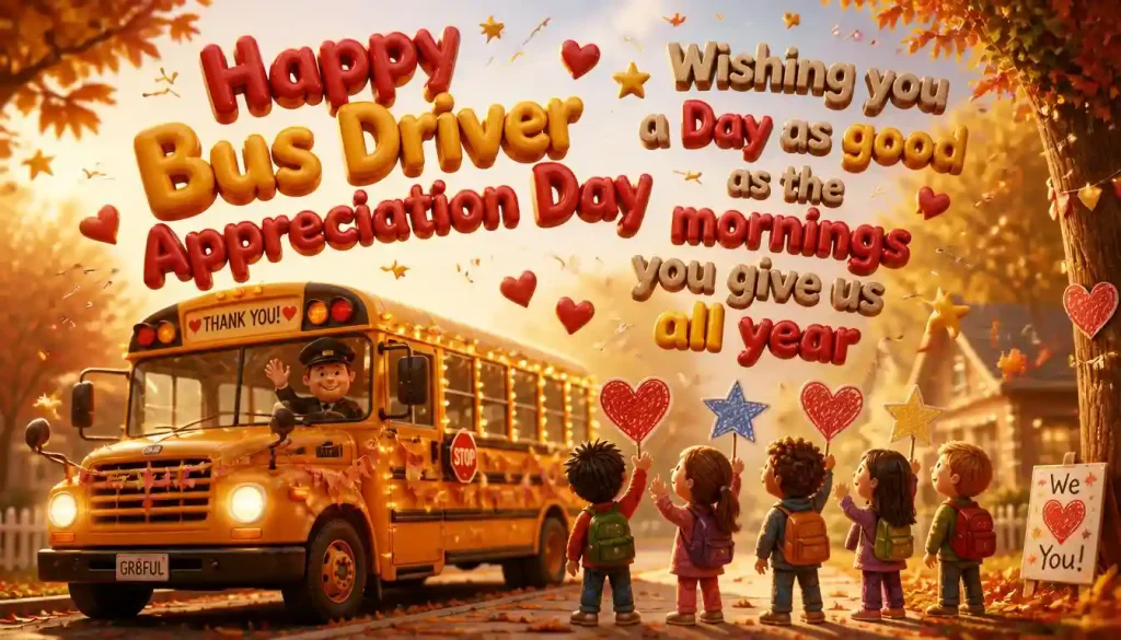 Bus Driver Appreciation Day and Holiday Wishes