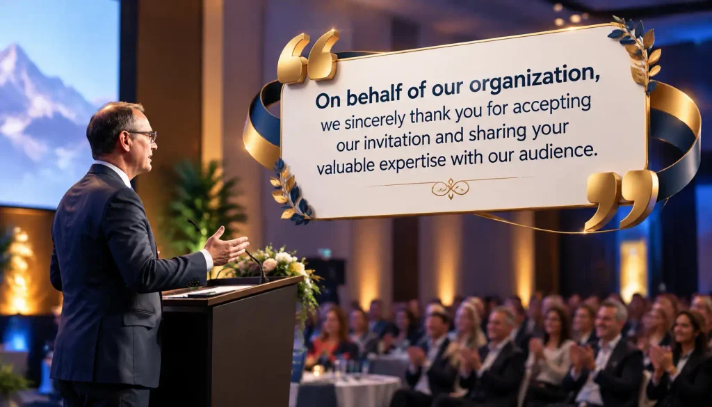 Formal Thank You Messages for Guest Speakers